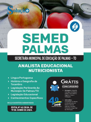 Apostila SEMED Palmas - TO  - Analista Educacional Nutricionista - Imagem 3