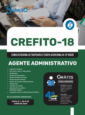Apostila CREFITO-18  - Agente Administrativo - Imagem 3