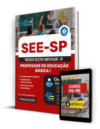 Capa Apostila Processo Seletivo Simplificado SEE-SP  - Professor de Educação Básica I