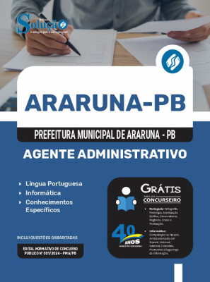 Apostila Prefeitura de Araruna - PB  - Agente Administrativo - Imagem 3