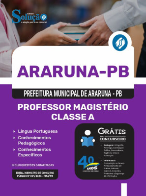 Apostila Prefeitura de Araruna - PB  - Professor Magistério Classe A - Imagem 3