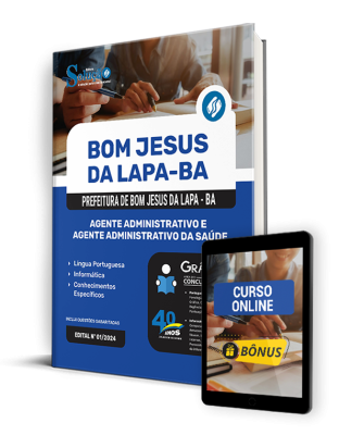 Apostila Prefeitura de Bom Jesus da Lapa - BA  - Agente Administrativo e Agente Administrativo da Saúde - Imagem 1