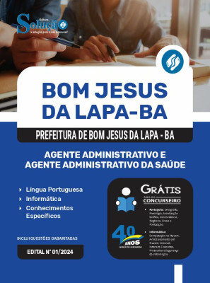 Apostila Prefeitura de Bom Jesus da Lapa - BA  - Agente Administrativo e Agente Administrativo da Saúde - Imagem 3