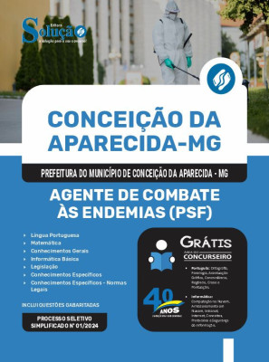 Apostila Prefeitura de Conceição da Aparecida - MG em PDF  - Agente de Combate às Endemias (PSF) - Imagem 1