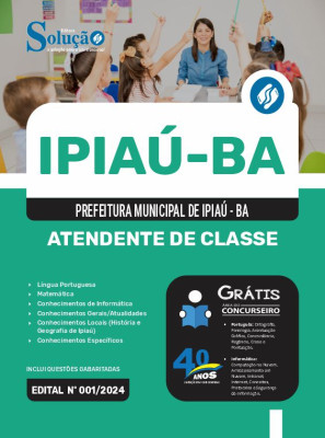 Apostila Prefeitura de Ipiaú - BA  - Atendente de Classe - Imagem 3