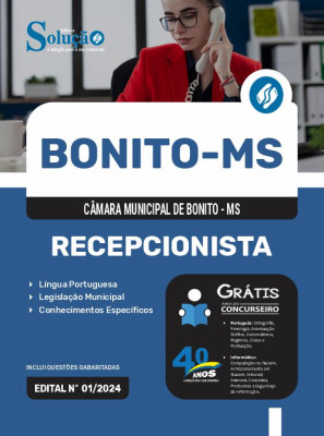 Apostila Câmara de Bonito - MS  - Recepcionista - Imagem 3