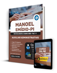 Capa Apostila Prefeitura de Manoel Emídio - PI  - Auxiliar Administrativo