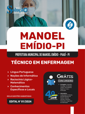 Apostila Prefeitura de Manoel Emídio - PI em PDF  - Técnico em Enfermagem - Imagem 1