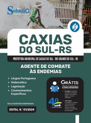 Apostila Prefeitura de Caxias do Sul - RS em PDF  - Agente de Combate às Endemias - Imagem 1