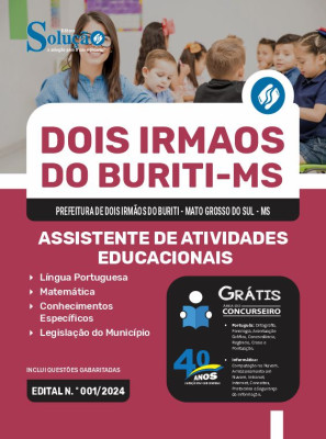 Apostila Prefeitura de Dois Irmãos do Buriti - MS em PDF  - Assistente de Atividades Educacionais - Imagem 1