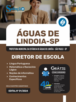 Apostila Prefeitura da Estância de Águas De Lindóia - SP em PDF Diretor de Escola  - Imagem 1