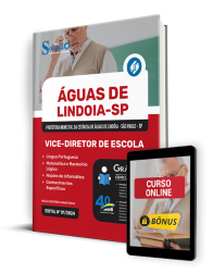 Capa Apostila Prefeitura da Estância de Águas De Lindóia - SP  Vice-Diretor de Escola 
