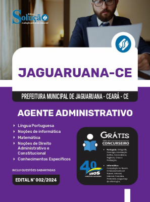 Apostila Prefeitura de Jaguaruana - CE  - Agente Administrativo - Imagem 3