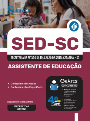 Apostila SED-SC em PDF  - Assistente de Educação - Imagem 1