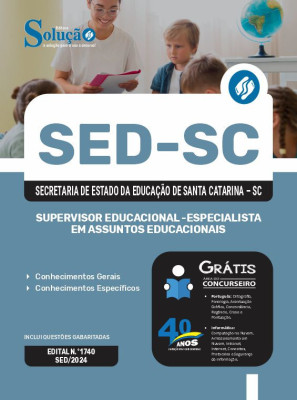 Apostila SED-SC em PDF  - Supervisor Educacional - Especialista em Assuntos Educacionais - Imagem 1