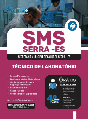 Apostila SMS Serra - ES em PDF  - Técnico de Laboratório - Imagem 1
