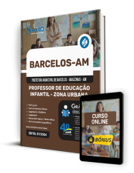 Capa Apostila Prefeitura de Barcelos - AM  - Professor de Educação Infantil - Zona Urbana