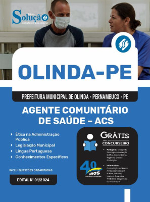 Apostila Prefeitura de Olinda - PE  - Agente Comunitário de Saúde - ACS - Imagem 3