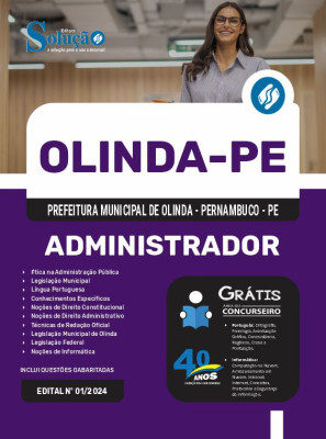 Apostila Prefeitura de Olinda - PE em PDF  - Administrador - Imagem 1