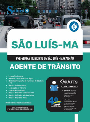 Apostila Prefeitura de São Luís - MA em PDF  - Agente de Trânsito - Imagem 1