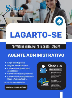 Apostila Prefeitura de Lagarto - SE  - Agente Administrativo - Imagem 3