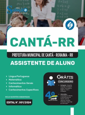 Apostila Prefeitura de Cantá - RR em PDF  - Assistente de Aluno - Imagem 1