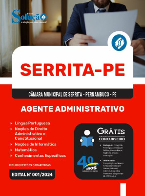 Apostila Câmara de Serrita - PE  - Agente Administrativo - Imagem 3