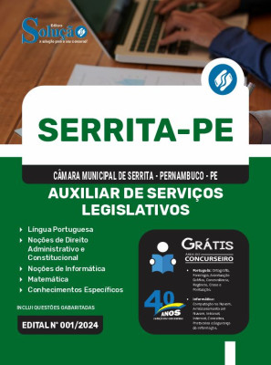 Apostila Câmara de Serrita - PE  - Auxiliar de Serviços Legislativos - Imagem 3