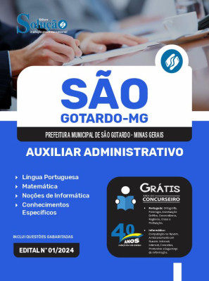 Apostila Prefeitura de São Gotardo - MG  - Auxiliar Administrativo - Imagem 3