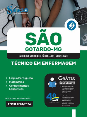Apostila Prefeitura de São Gotardo - MG em PDF  - Técnico em Enfermagem - Imagem 1