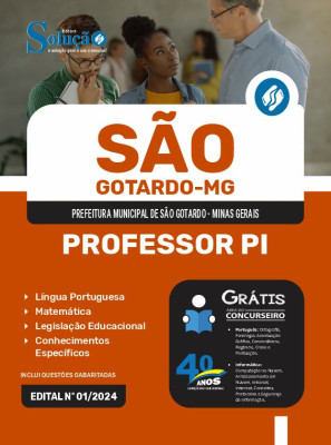 Apostila Prefeitura de São Gotardo - MG  - Professor PI - Imagem 3