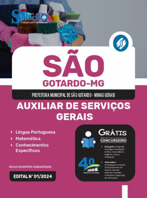 Apostila Prefeitura de São Gotardo - MG em PDF  - Auxiliar de Serviços Gerais - Imagem 1