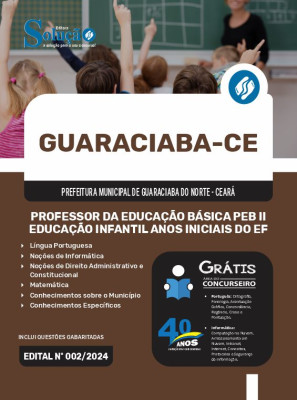 Apostila Prefeitura de Guaraciaba do Norte - CE  - Professor da Educação Básica PEB II - Educação Infantil Anos Iniciais do EF - Imagem 3