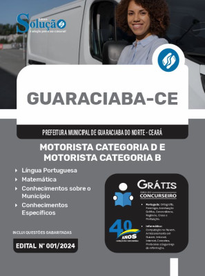 Apostila Prefeitura de Guaraciaba do Norte - CE  - Motorista Categoria D e Motorista Categoria B - Imagem 3