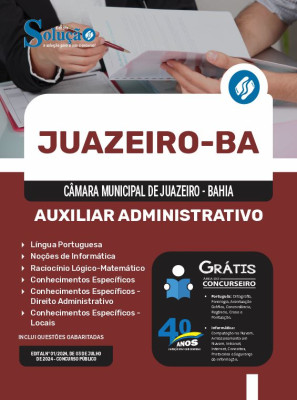 Apostila Câmara de Juazeiro - BA  - Auxiliar Administrativo - Imagem 3