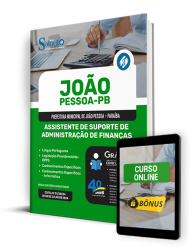 Capa Apostila Prefeitura de João Pessoa - PB  - Assistente de Suporte de Administração de Finanças