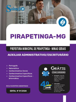Apostila Prefeitura de Pirapetinga - MG  - Auxiliar Administrativo/Escriturário - Imagem 3