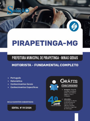 Apostila Prefeitura de Pirapetinga - MG  - Motorista - Fundamental Completo - Imagem 3