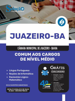 Apostila Câmara de Juazeiro - BA em PDF  - Comum aos Cargos de Nível Médio - Imagem 1