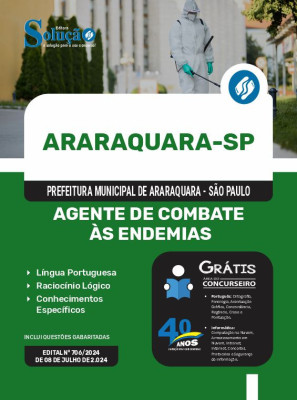 Apostila Prefeitura de Araraquara - SP em PDF  - Agente de Combate Às Endemias - Imagem 1