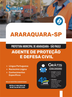 Apostila Prefeitura de Araraquara - SP em PDF  - Agente de Proteção e Defesa Civil - Imagem 1
