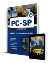 Capa Apostila PC-SP 2025 - Agente de Telecomunicações