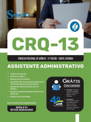 Apostila CRQ-13 em PDF  - Assistente Administrativo - Imagem 1