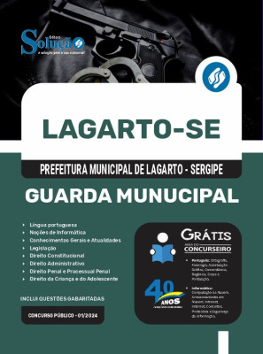 Apostila Prefeitura de Lagarto - SE em PDF  - Guarda Municipal - Imagem 1