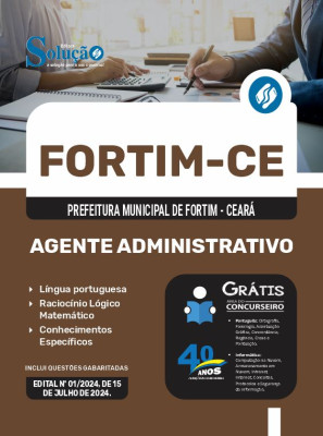 Apostila Prefeitura de Fortim - CE  - Agente Administrativo - Imagem 3