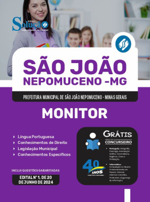 Apostila Prefeitura de São João Nepomuceno - MG  - Monitor - Imagem 3