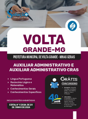 Apostila Prefeitura de Volta Grande - MG  - Auxiliar Administrativo e Auxiliar Administrativo CRAS - Imagem 3