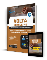 Capa Apostila Prefeitura de Volta Grande - MG  - Comum aos Cargos de Nível Fundamental Incompleto
