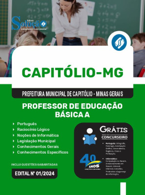 Apostila Prefeitura de Capitólio - MG  - Professor de Educação Básica A - Imagem 3