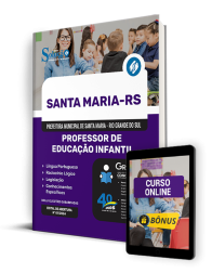 Capa Apostila Prefeitura de Santa Maria - RS  - Professor de Educação Infantil